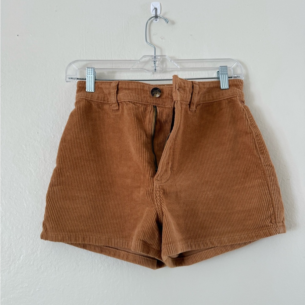 Billabong Women's High-Waist Corduroy Shorts in Caramel
